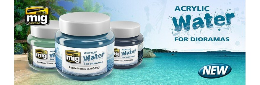 Acryl water voor dioramas