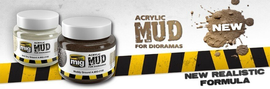 Acryl mud voor dioramas