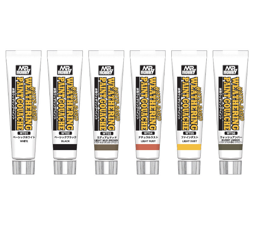 Weathering paint gouache