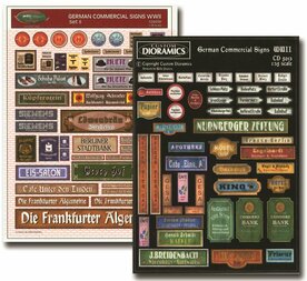 SQUADRON PRODUCTS CD50102 GERMAN COMMERCIAL SIGNS WWII 1/35