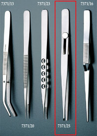 AMATI 7371/25  PINCET RECHTE PUNT, SCHUIFSLOT