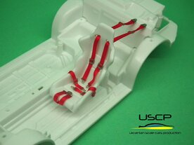 USCP 24A016 RACING SEATBELTS ROOD 1/24