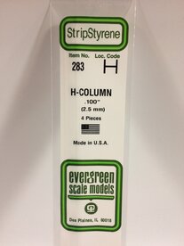 EVERGREEN 283 100&rdquo; (2.5 MM) H-PROFIEL (VE 4)