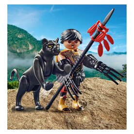 PLAYMOBIL 70878 KRIJGER MET PANTER INCLUSIEF KLAUW EN SPEER