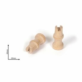 OCCRE 19130 HOUTEN GEDRAAIDE STEUN 45 MM HOOG &Oslash;22