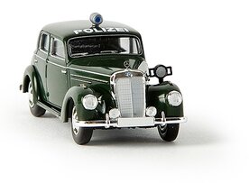 BREKINA 13055 MERCEDES-BENZ 220 LIMOUSINE (W187) - DONKERGROEN - &ldquo;POLIZEI" 1/87