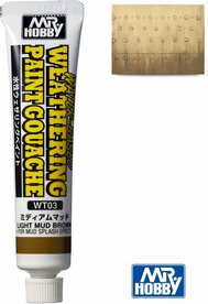 MR.HOBBY WT03 WEATHERING PAINT GOUACHE LIGHT MUD BROWN 20 ML