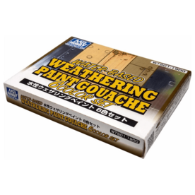 MR.HOBBY WTS01 WEATHERING PAINT GOUACHE 6 COLOR SET 