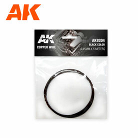 AK 9304 KOPER DRAAD BLACK COLOR 0.45 MM X 5 METER