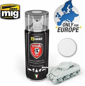 A.MIG TTH101 TITANS HOBBY WHITE MATT PRIMER SPRAY 400 ML
