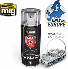 A.MIG TTH110 TITANS HOBBY TRANSPARANT MATT PRIMER SPRAY 400 ML