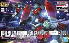 BANDAI 5065714 HG GUNDAM THE ORIGIN MSD RGM-79 GM (SHOULDER CANNON / MISSILE POD )1/144