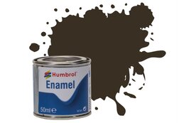 HUMBROL AQ0010 ENAMEL PAINT NO 10 SERVICE BROWN - GLOSS 50 ML