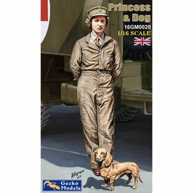GECKO MODELS 16GM0020 BRITISH PRINCESS &amp; DOG 1/16 