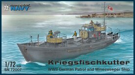 SPECIAL NAVY SN72007 WWII GERMAN PATROL/MINESWEEPER SHIP "KRIEGSFISCHKUTTER" 1/72