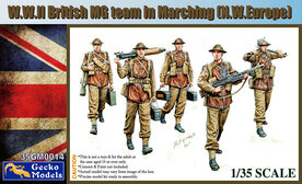 35GM0014 WW2 BRITISH MG TEAM MARCHING (N.W. EUROPE) 1/35