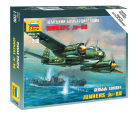 ZVEZDA 6168 GERMAN BOMBER JUNKERS JU-88 A-4 1/200 