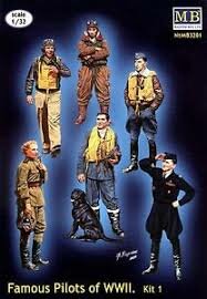 MASTER BOX 3201 BEROEMDE PILOTEN UIT DE WWII 1/32