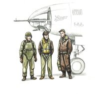 CMK F72339 WWII US BOMBER PILOT AND TWO GUNNERS 1/72