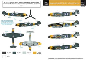 S.B.S D72014 Messerschmitt Bf-109G-2 in Finnish Service Decal set 1/72