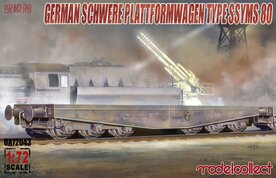MODELCOLLECT UA72043 GERMAN RAILWAY SCHWERER PLATTFORMWAGEN TYPE SSYMS 80 1/72