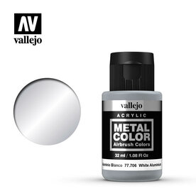VALLEJO 77706 METAL COLOR WHITE ALUMINIUM