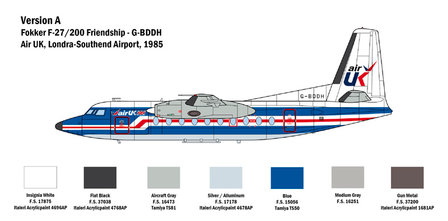 ITALERI 1430 FOKKER F27 FRIENDSHIP 1/72 met NL DECALS