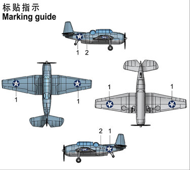 TRUMPETER 06408 TBF AVENGER (PRE-PAINTED) 1/350