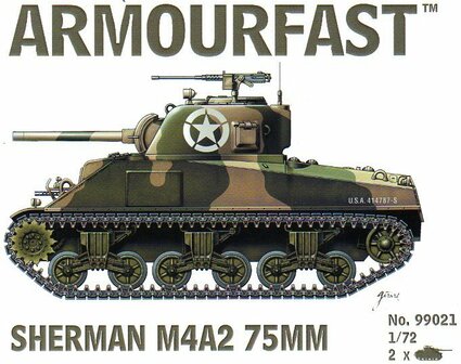 ARMOURFAST 99021 SHERMAN M4A2 75 MM&nbsp; 1/72