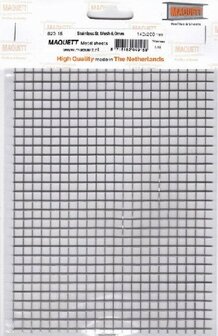 MAQUETT-820-15 STAINLESS STEEL MESH 6,0MM 140X200MM