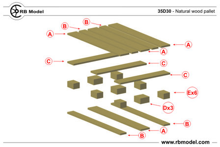 RB MODEL 35D30 HOUTEN PALLETS (VE 4) 1/35