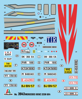 ITALERI 3943 MERCEDES BENZ 2238 6x4 1/24