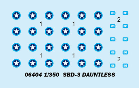 TRUMPETER 06404 SBD-3 DAUNTLESS (PRE-PAINTED) 1/350