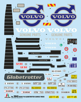 ITALERI 3945 VOLVO F16 GLOBETROTTER CANVAS 1/24