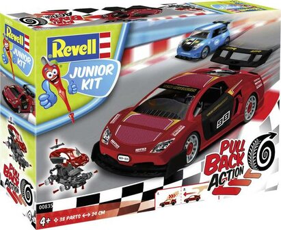 REVELL 00835 PULLBACK RACING CAR RED  JUNIOR KIT 1/20 