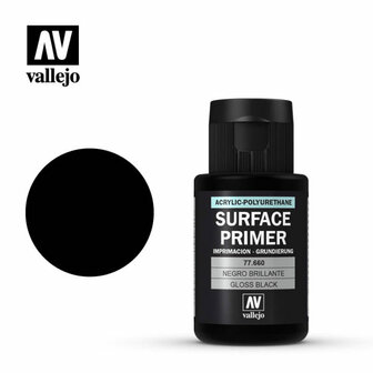 VALLEJO 77660 SURFACE PRIMER GLOSS ZWART 32 ML