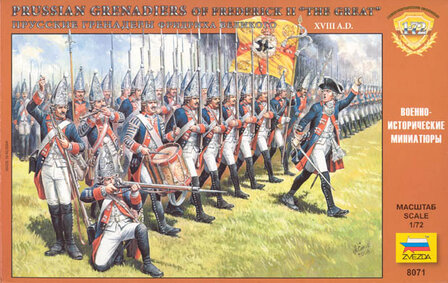 ZVEZDA 8071 PRUSSIAN GRENADIERS OF FREDERICK II &ldquo;THE GREAT&rdquo; 1/72