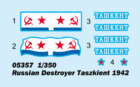 TRUMPETER 05357 RUSSIAN DESTROYER TASZKIENT 1942 1/350