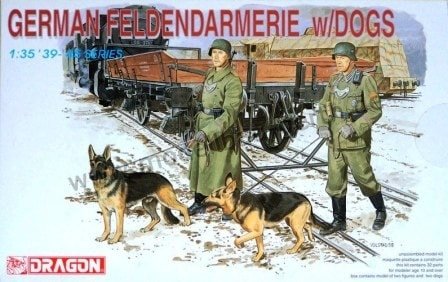DRAGON 6098 GERMAN FELDENDARMERIE W/ DOGS 1/35
