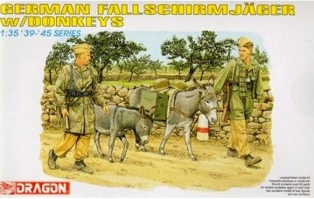 DRAGON 6077 GERMAN FALLSCHIRMJ&Auml;GER W/DONKEYS 1/35