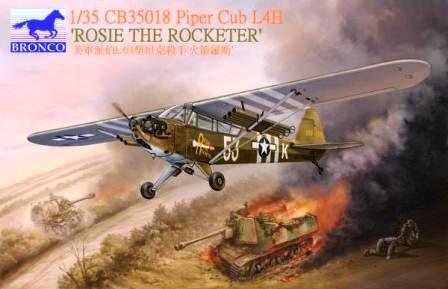 BRONCO MODELS CB35018 PIPER CUB L4H &lsquo;ROSIE THE ROCKETER&rsquo; 1/35