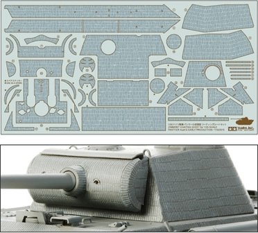 TAMIYA 12646 ZIMMERIT COATING SHEET FOR PANTHER AUSF.G EARLY PRODUCTION 1/35
