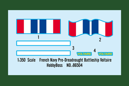 HOBBYBOSS 86504 FRENCH NAVY PRE=DREADNOUGHT BATTLESHIP VOLTAIRE 1/350 