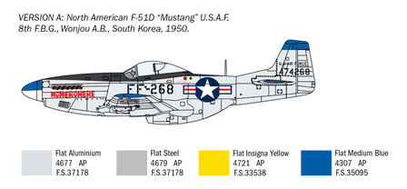 ITALERI 1452 NORTH AMERICAN F-51D MUSTANG KOREAN WAR 1/72