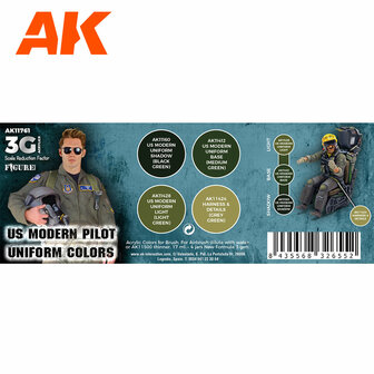 AK AK11761 US MODERN PILOT UNIFORM COLORS