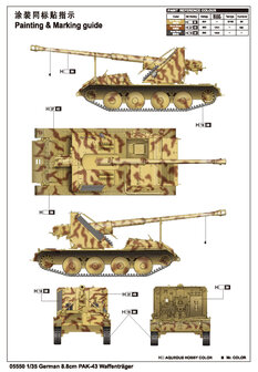 TRUMPETER 05550 GERMAN 8.8 CM PAK-43 WAFFENTRAGER 1/35