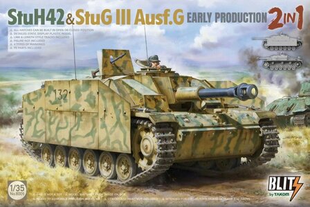 BLITZ 8009 STUH42 &amp; STUG 3 AUSF.G EARLY PRODUCTION 2IN1 1/35