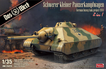 DAS WERK DW35019 SCHWERER KLEINER PANZERKAMPFWAGEN GERMAN HEAVY TANK PROJECT 1944 1/35