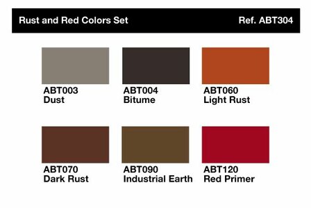 ABTEILUNG 502 ABT304 RUST AND RED COLORS SET