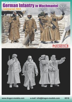 DRAGON 6518 GERMAN INFANTRY IN WACHTMANTEL LENINGRAD 1943 1/35